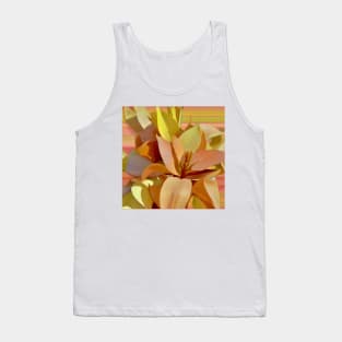 Tan Lily on Stripes Tank Top